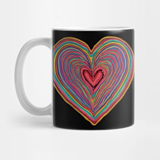 Colorful heart design | Mug
